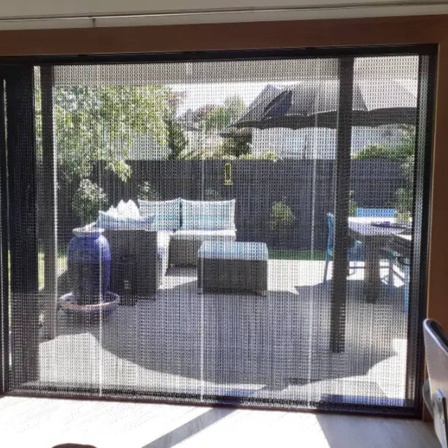 buy chain link curtain for large door