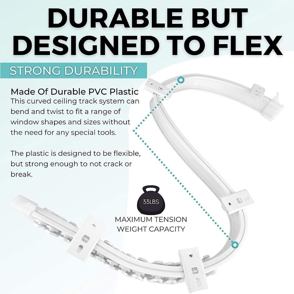 Bendable Curtain Track Ceiling Mount