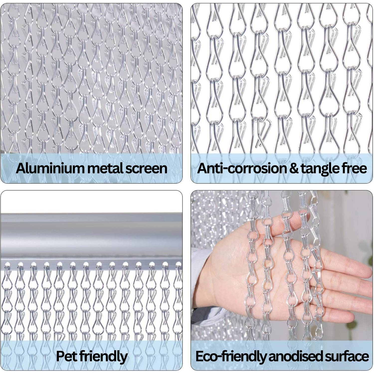 Chain Mail Curtains - Black
